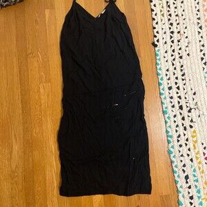 Black Midi Dress With Spaghetti